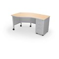 Mooreco Instructor Desk Right 29.8"H x 60"W x 36.3"D Fusion Maple 91785-7909-PL